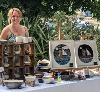 Pam Neaves in Dartmouth, Devon Artist