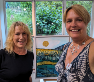 Pam Neaves and Diannah Lowry at Cider Press Gallery, Dartington